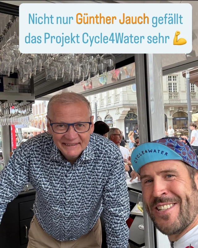 Ich habe Günther Jauch beim 5. Großer Preis der Stadt Trier vom Projekt @cycle4water erzählt und er ist sehr begeistert (siehe Foto).